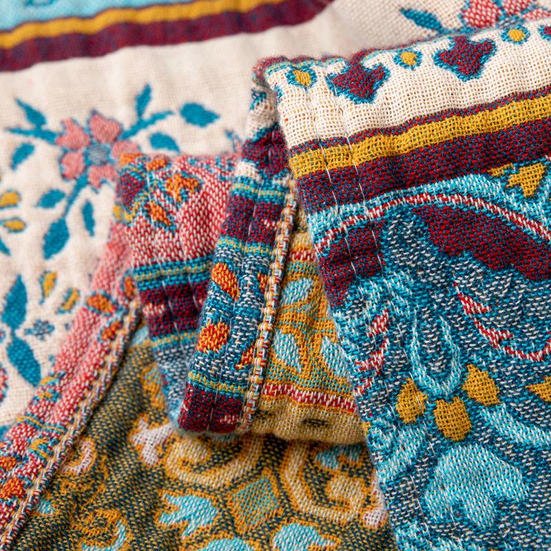 Couverture matelassée en coton à motif rayé rétro - image 6