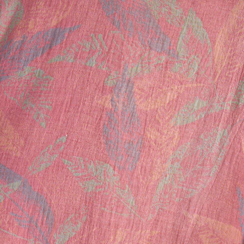 Peignoir en coton artistique à motif de feuilles, manches courtes - image 6