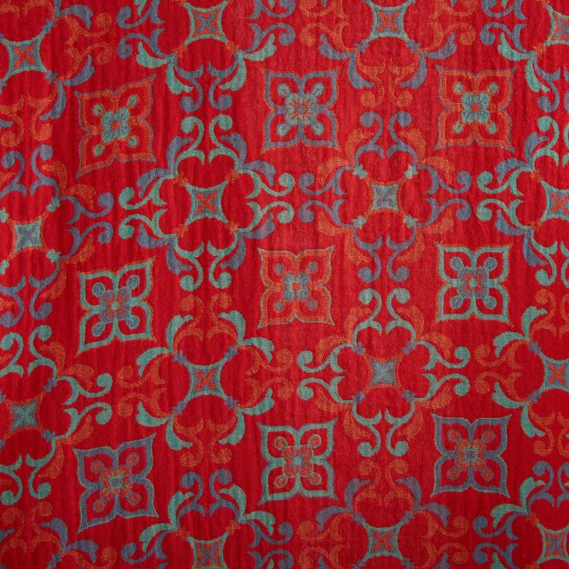 Peignoir en coton à manches courtes avec motif vintage - image 7