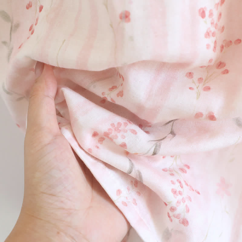Chemise de nuit kimono en gaze de coton à petits motifs floraux - image 11