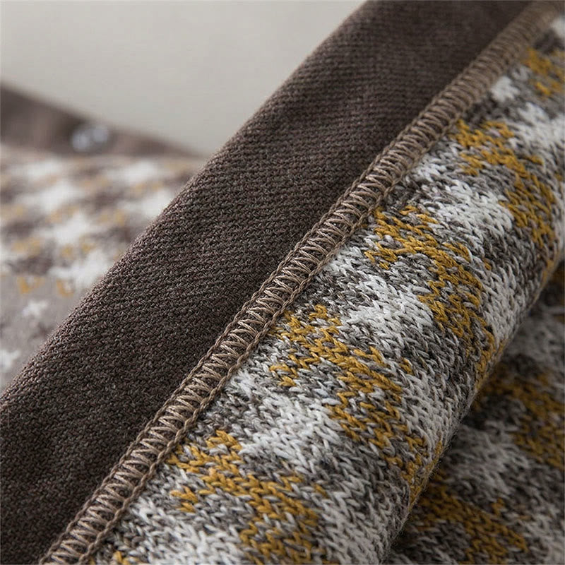 Taies d'oreiller en coton tricoté jacquard avec boutons (2 pièces) - image 3
