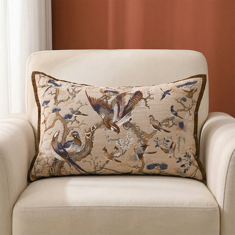 Taies d'oreiller à motif jacquard oiseau de paradis (2 pièces) - image 2