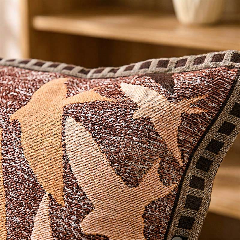 Housses de coussin à motif jacquard d'oiseaux et à motif de boutons vintage (2 pièces) - image 2