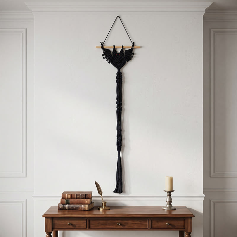 Suspension murale gothique en forme de chauve-souris pour plantes - Noir - 30 cm x 100 cm - image 4