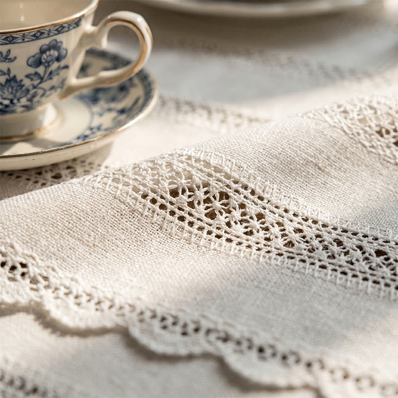 Nappe rustique en dentelle de mille blés - image 2