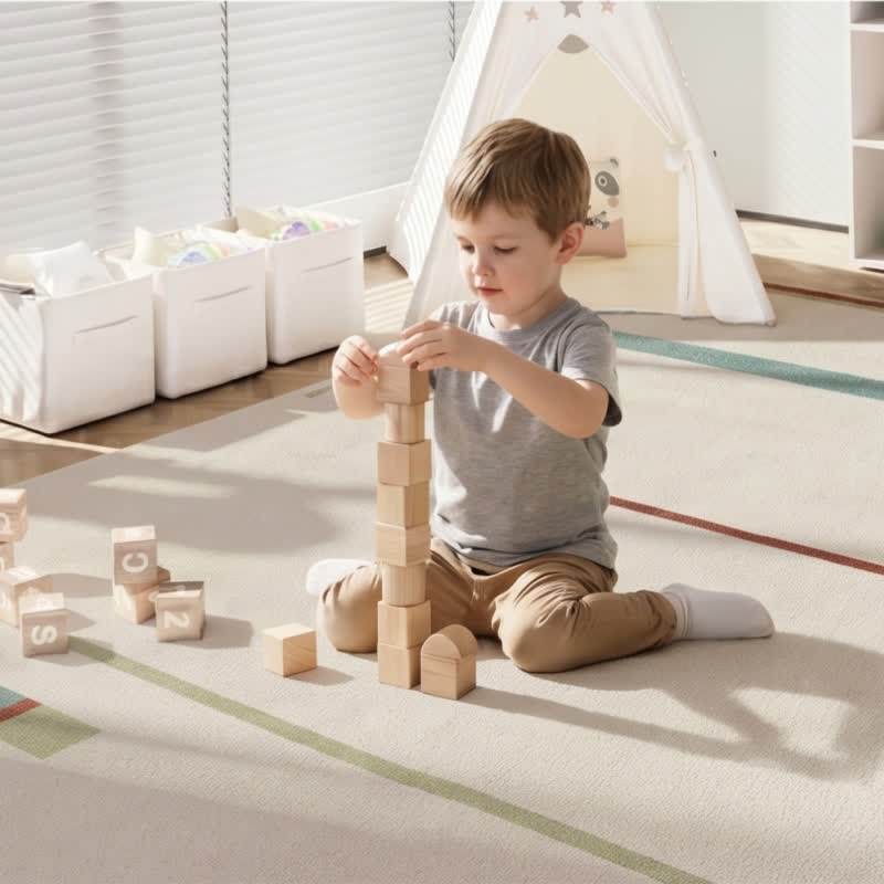 Tapis minimaliste linéaire pour enfants - image 6
