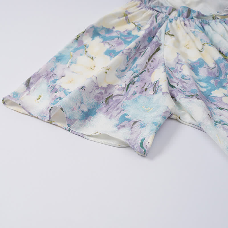 Ensemble pyjama en coton à motif floral aquarelle - image 9