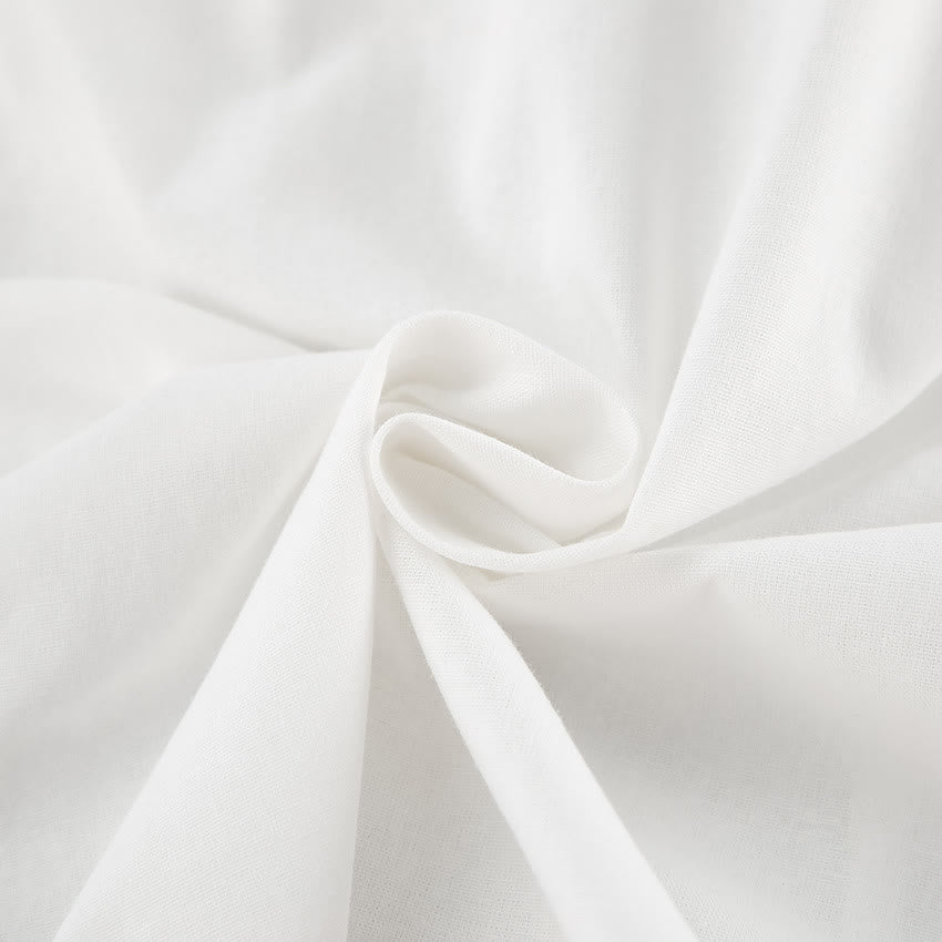 Robe d'intérieur blanche en coton avec col à nouer - image 5