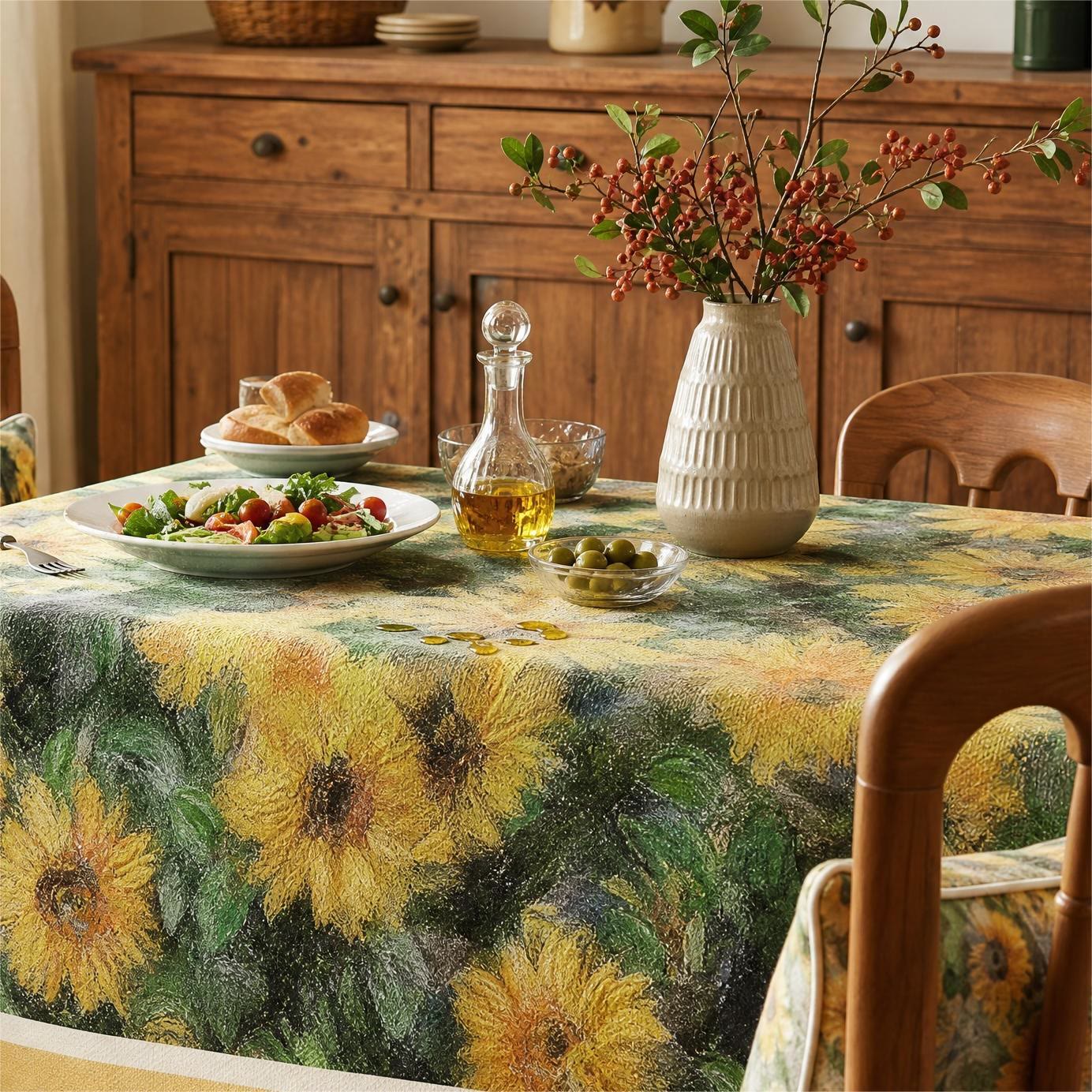 Nappe Ownkoti Vintage à motif tournesol - image 3