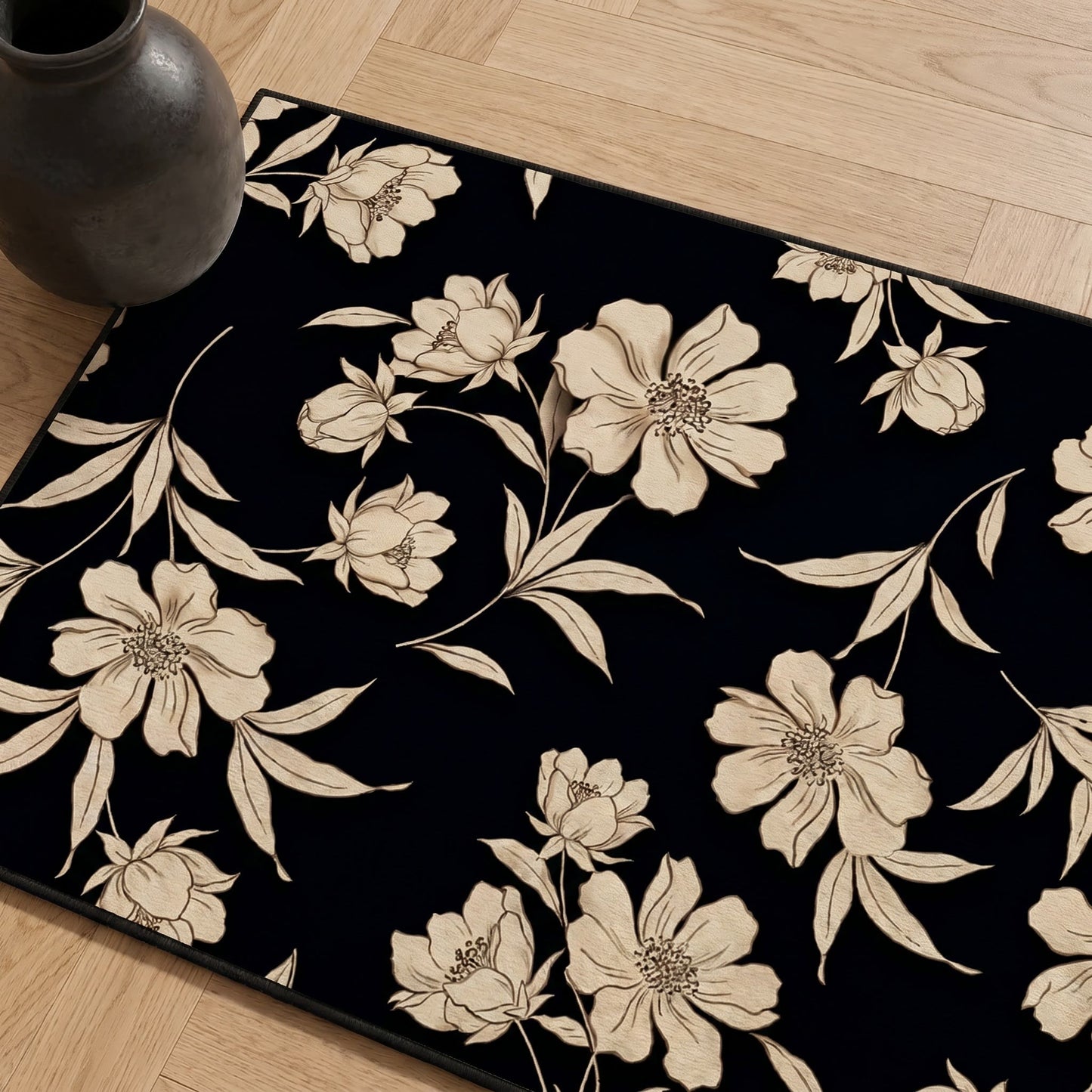 Tapis de bain Ownkoti Vintage Pivoine en terre de diatomées - image 4