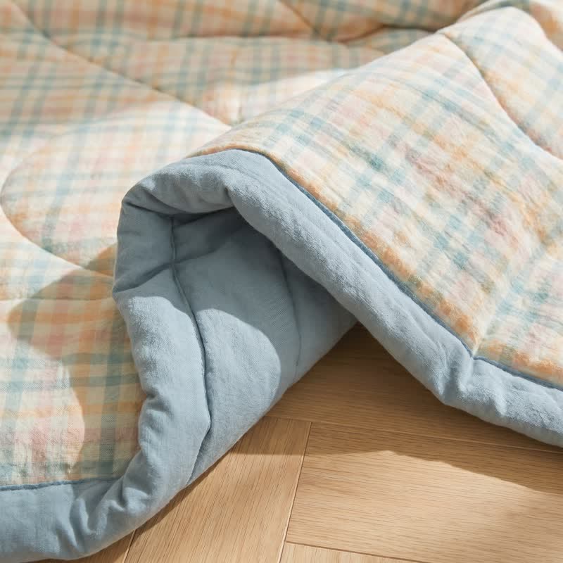 Couette en gaze de coton à carreaux pastel Ownkoti - image 5