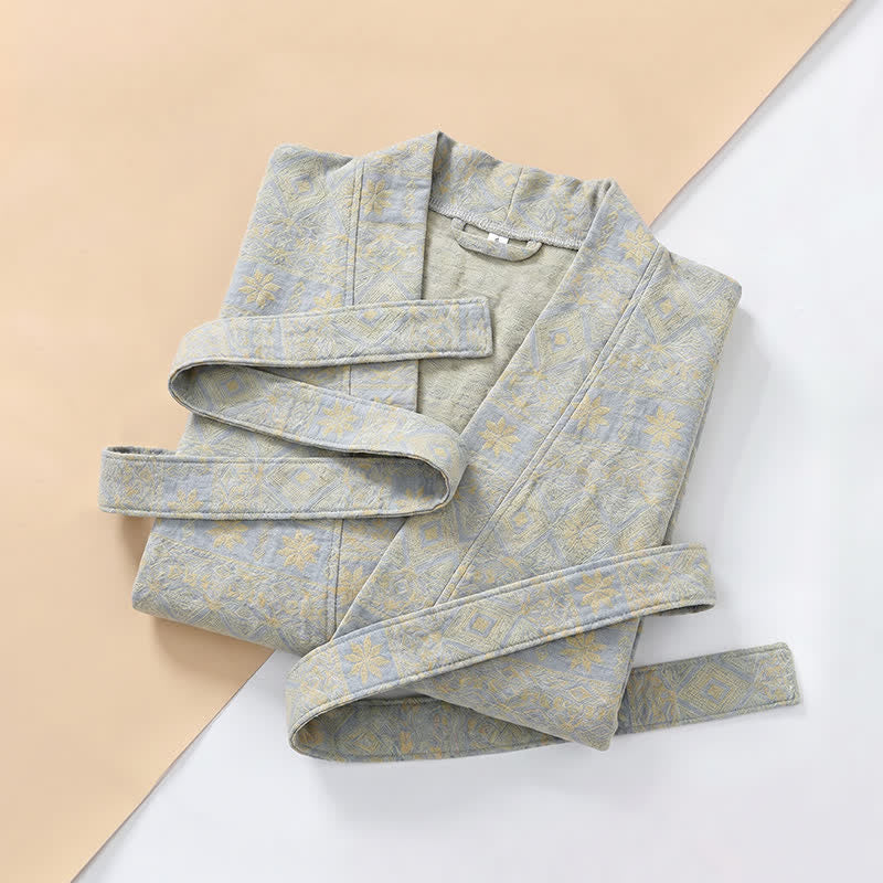 Kimono en coton à imprimé géométrique ethnique Ownkoti - image 14