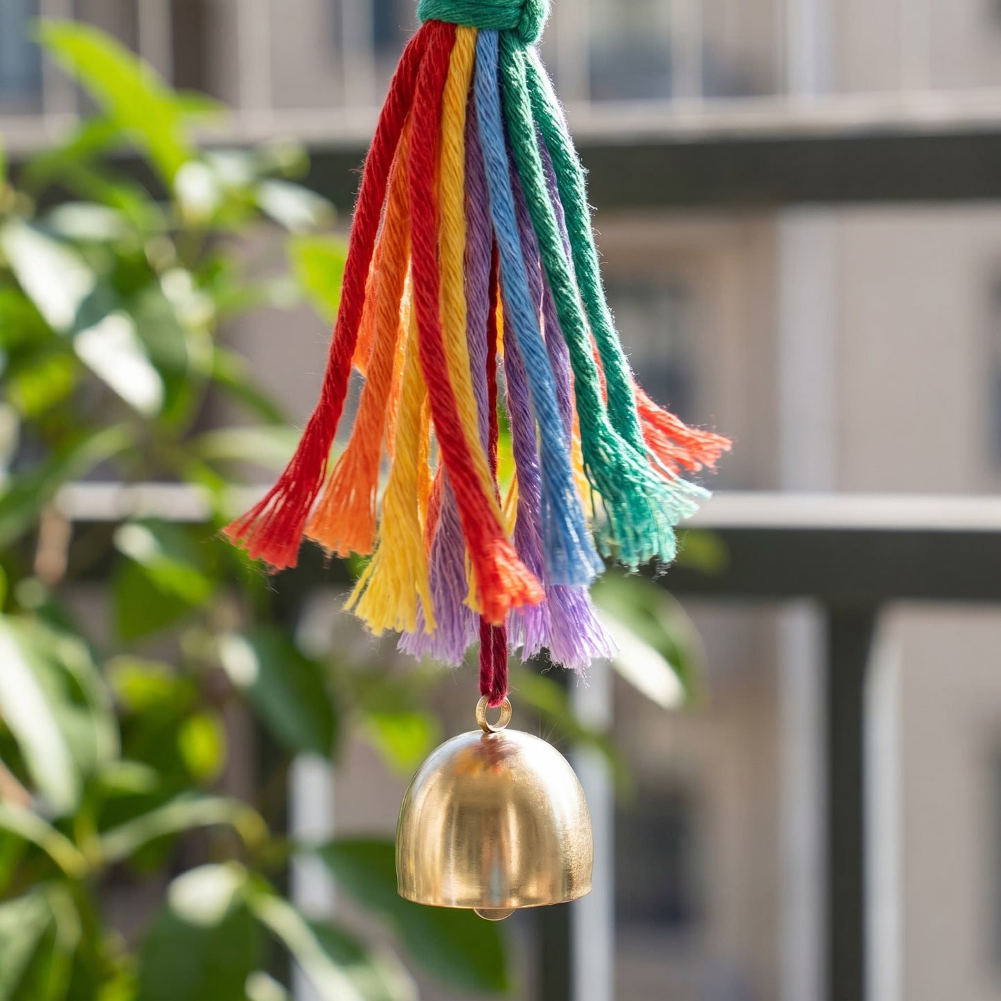 Décoration murale cloche suspendue en macramé arc-en-ciel bohème Ownkoti - image 7
