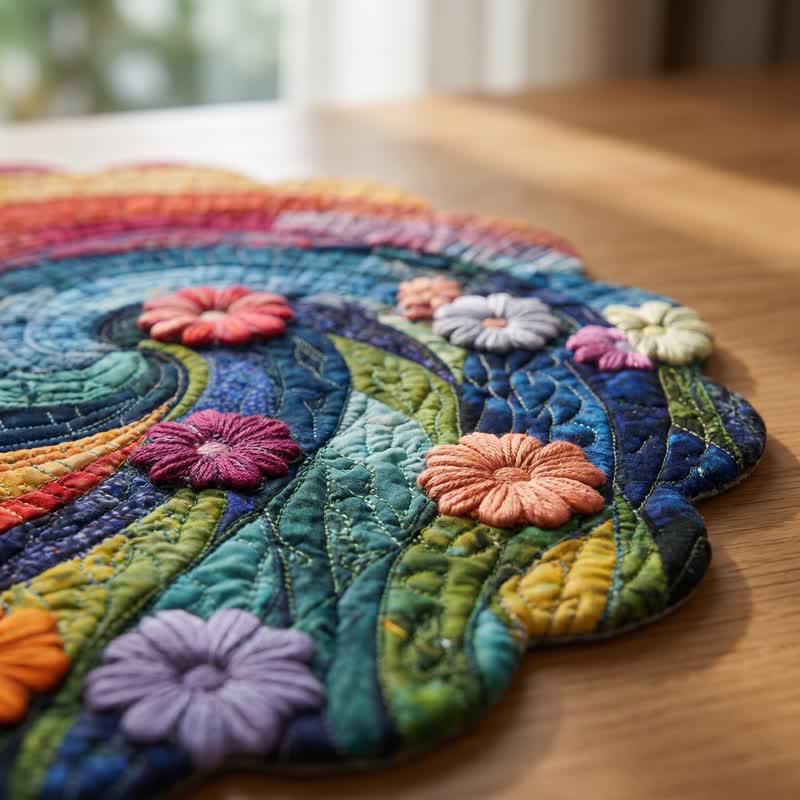 Set de table Ownkoti Rainbow Swirl Boho en polyester - image 6