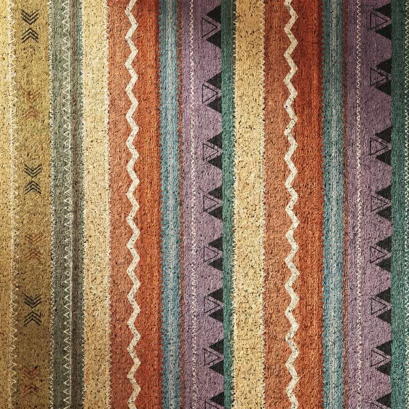Tapis d'entrée antidérapant à rayures arc-en-ciel vintage Ownkoti - image 6