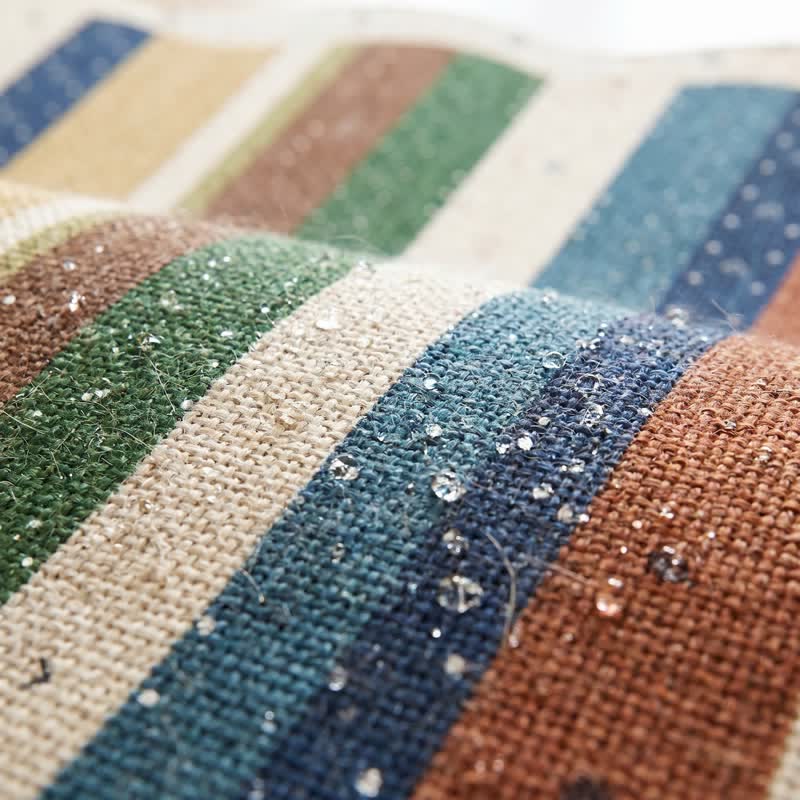 Tapis de porte à rayures bohèmes à bords ondulés Ownkoti - image 6