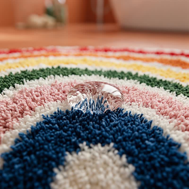 Tapis de bain Ownkoti Rainbow Arch en faux cachemire - image 6