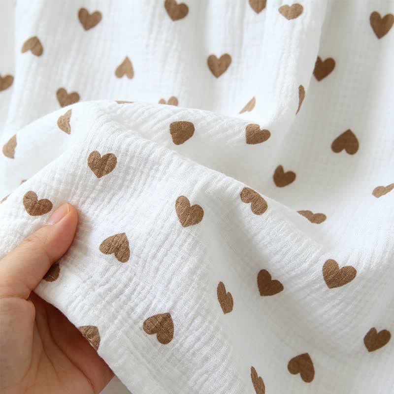 Pyjama camisole en gaze de coton à volants et cœurs - image 7
