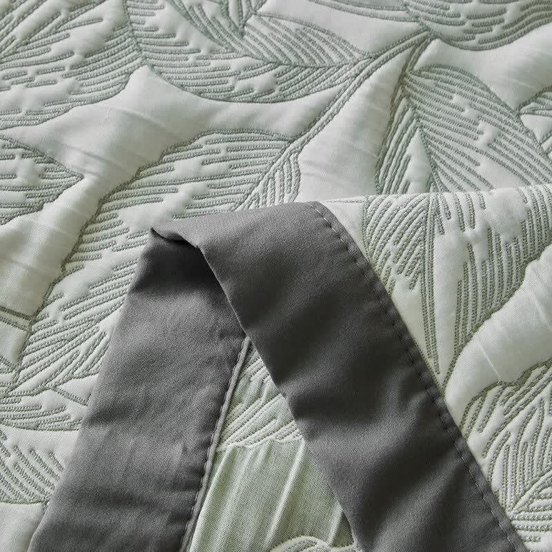 Ensemble de courtepointe à motif de feuilles botaniques - image 20