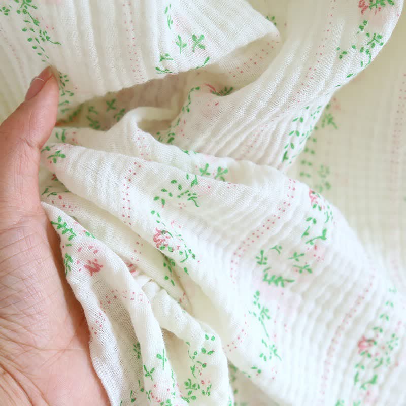 Chemise de nuit en coton à volants et à motif floral frais - image 12
