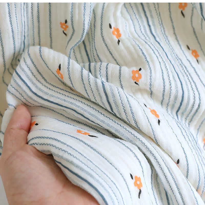 Chemise de nuit en coton doux et fleuri avec des volants - image 8