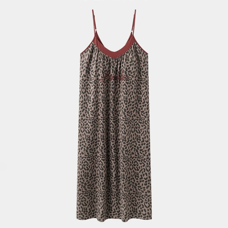 Chemise de nuit en coton à imprimé léopard - image 8