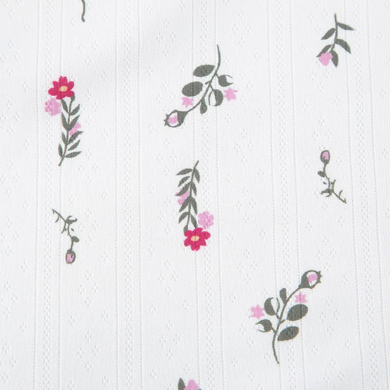Robe d'intérieur sans manches à motif floral blanc - image 10