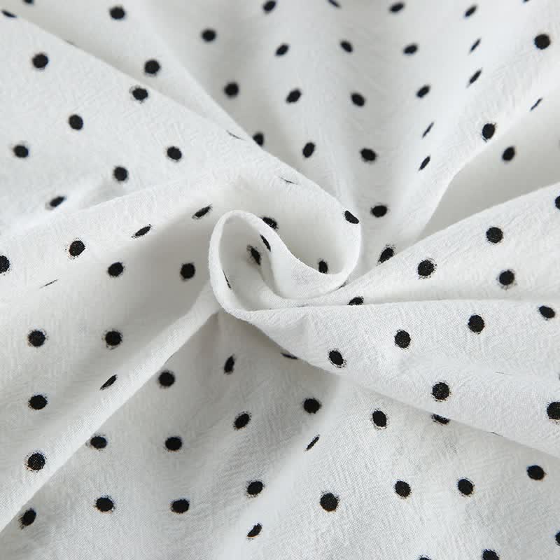 Ensemble pyjama kimono en coton à pois - image 10