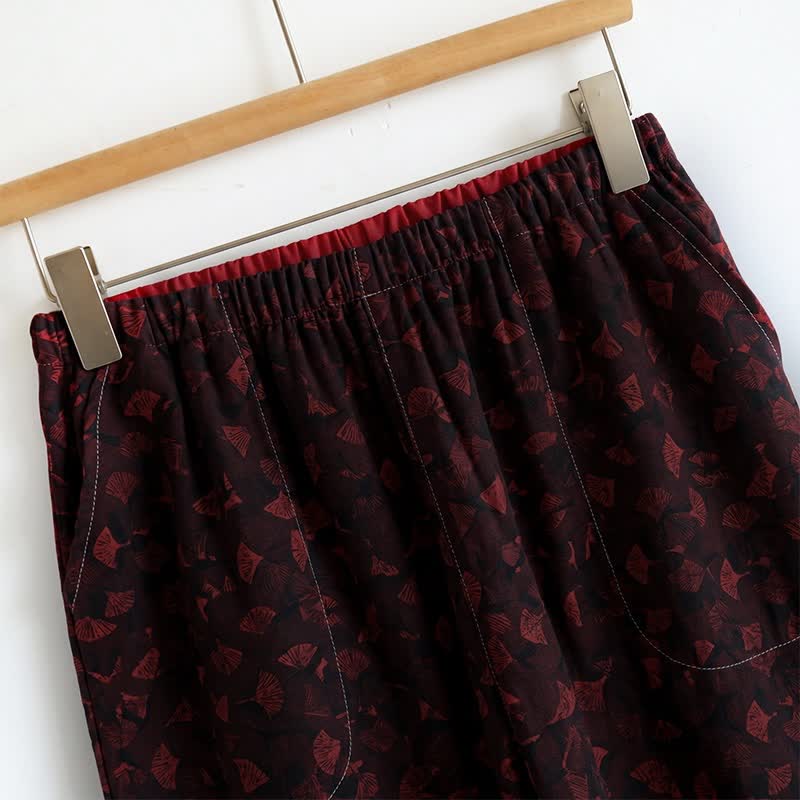 Ensemble pyjama débardeur à motif de feuilles de ginkgo biloba - image 19