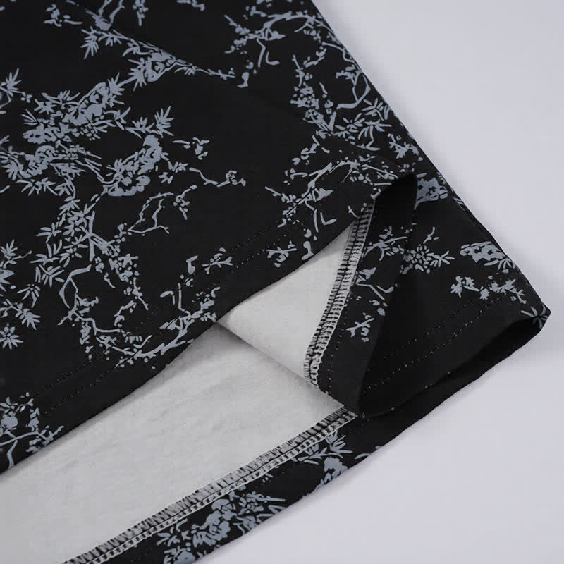 Ensemble de détente noir avec débardeur à motif floral - image 7