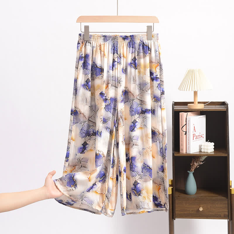 Pantalon de détente court à imprimé artistique - image 2