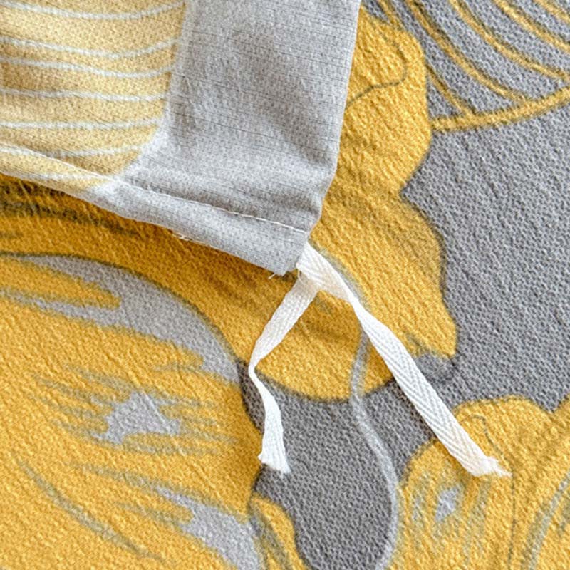 Ensemble de literie 4 pièces en gaze de coton à motif floral - image 7