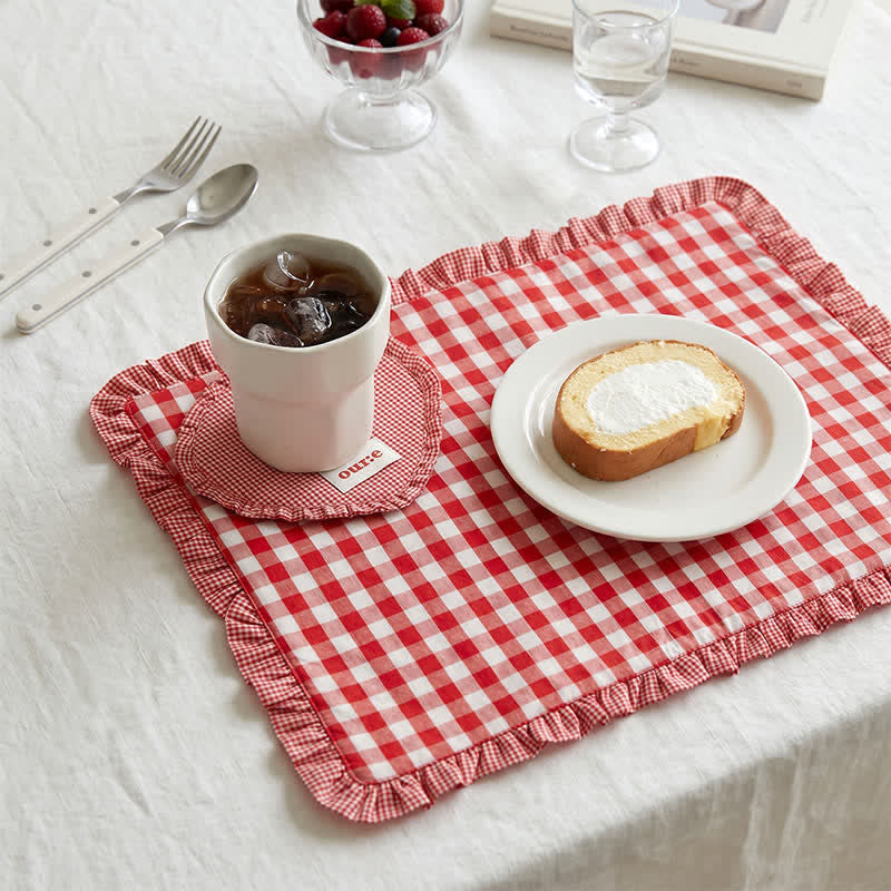 Set de table Ownkoti en coton doux à rayures minimalistes - image 4