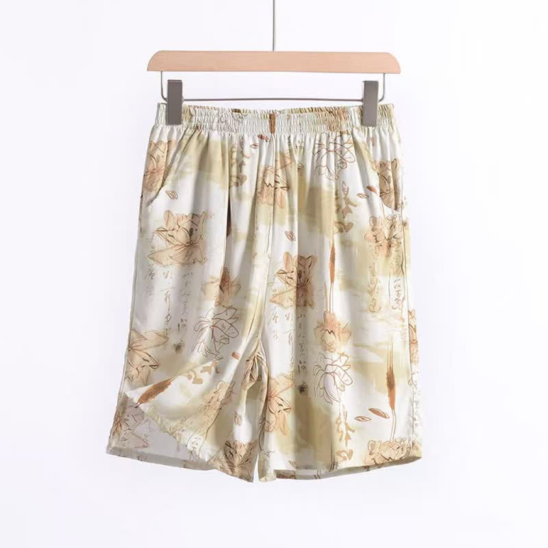 Short de détente en coton doux à fleurs Ownkoti - image 4
