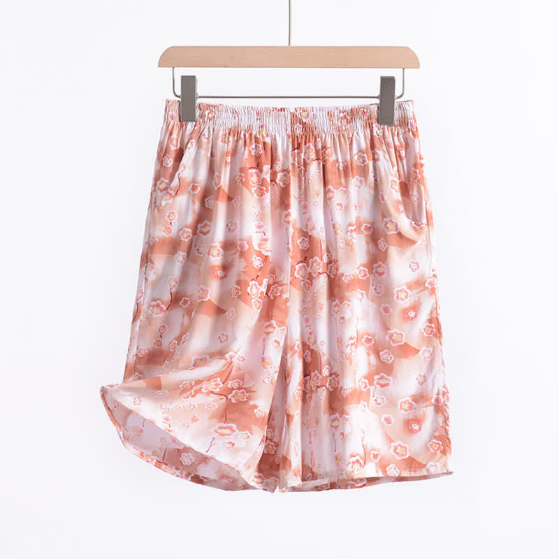 Short de détente d'été en coton à fleurs Ownkoti - image 4