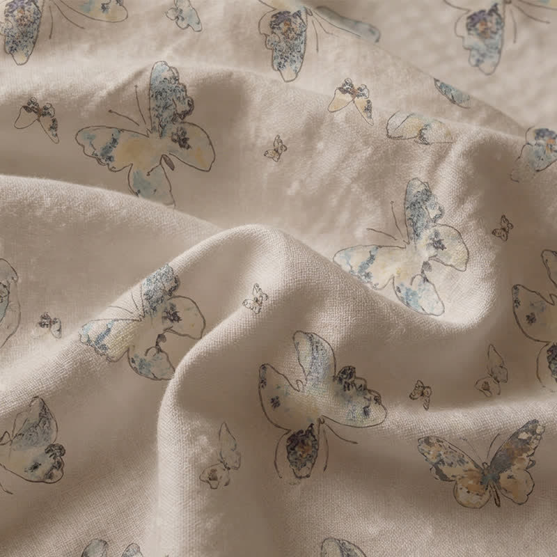 Couvre-lit en coton Ownkoti Vintage Cottage Butterfly - image 4