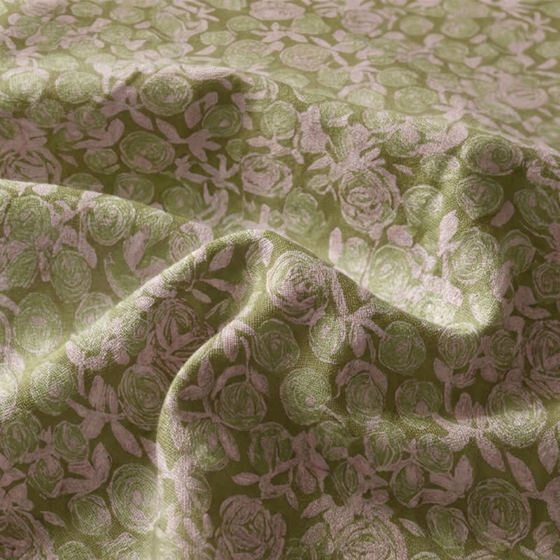 Couvre-lit en coton à motif floral Ownkoti Cozy Cottage - image 4