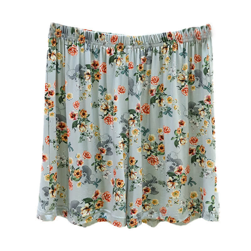 Short d'été à volants et imprimé floral vintage Ownkoti - image 7