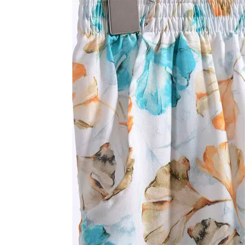 Jupe d'intérieur Ownkoti en coton à fleurs et taille élastique - image 6