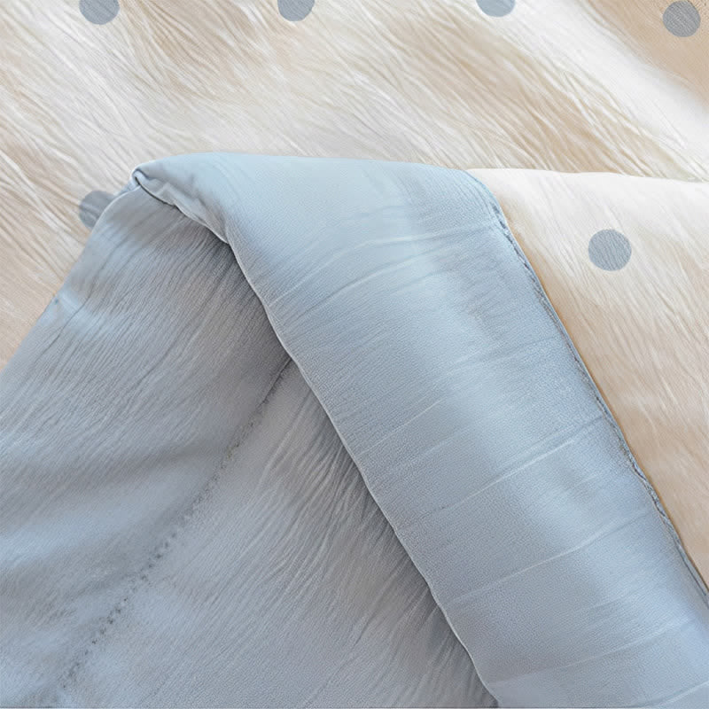 Couette d'été légère en seersucker à pois bleus Ownkoti - image 5