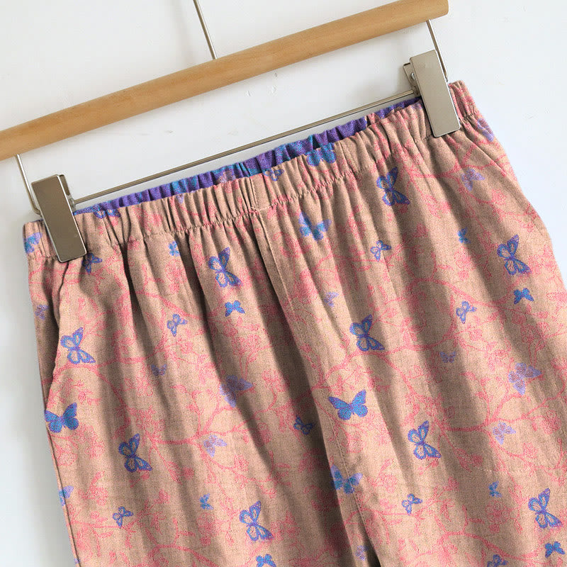 Ensemble débardeur et pantalon de détente à imprimé papillon Ownkoti - image 7