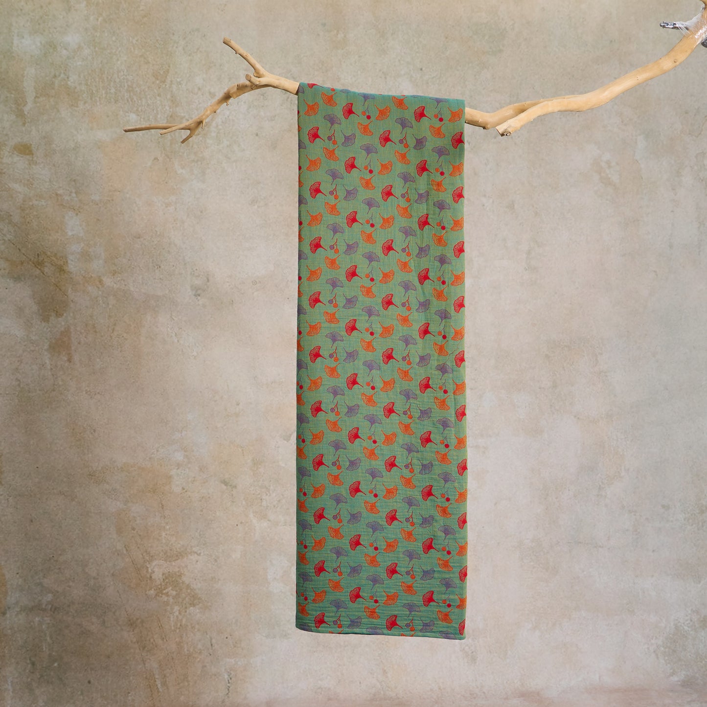 Tissu jacquard en coton à feuilles de ginkgo Ownkoti - image 9