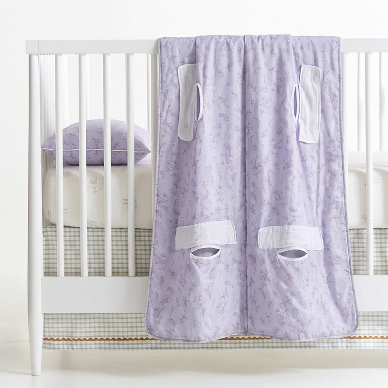 Couverture bébé en coton matelassé Ownkoti Lavande Fleur - image 4