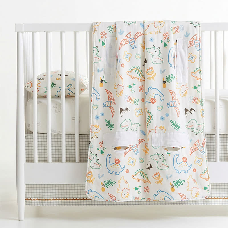 Couverture bébé en gaze de coton Ownkoti Dino Dreams - image 4
