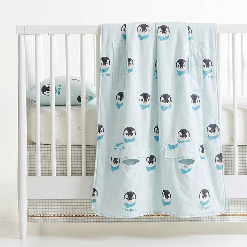 Couverture bébé en gaze de coton Ownkoti Penguin Dream - image 4