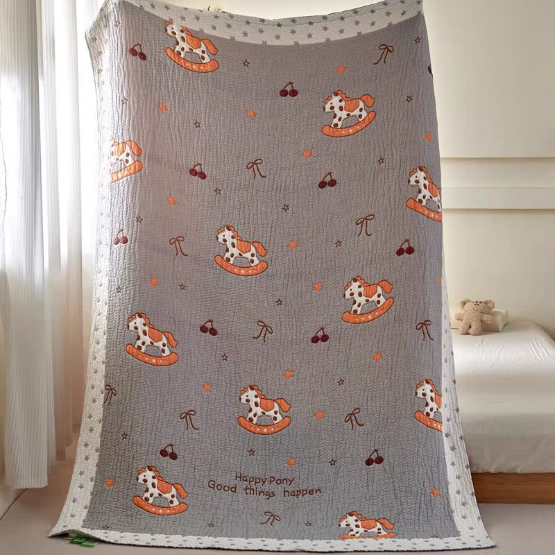 Couverture matelassée rafraîchissante pour bébé Ownkoti Happy Pony en lyocell - image 6