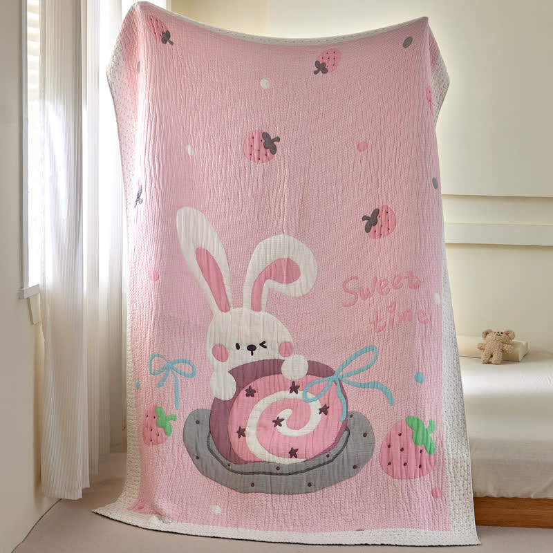Couverture bébé Ownkoti Pink Bunny Strawberry en lyocell - image 6