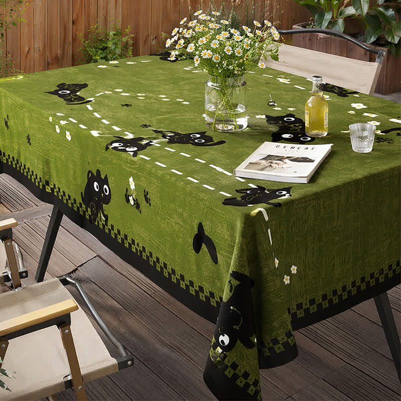 Nappe imperméable en PVC Ownkoti Playful Cat Garden - image 4