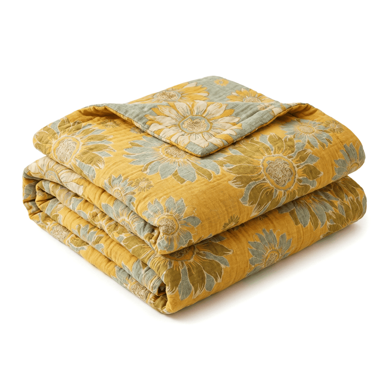 Couverture en coton Ownkoti Vintage Orange Tournesol - image 7
