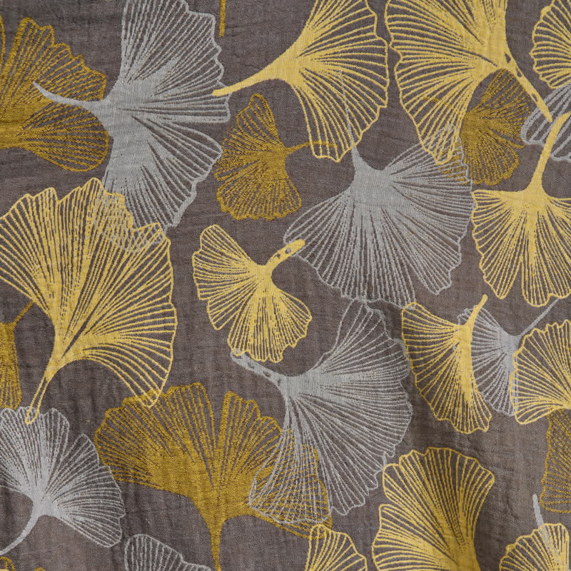 Robe de chambre Ownkoti Vintage Ginkgo Leaf en coton double gaze - image 11